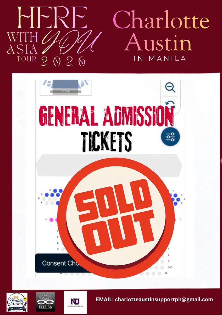 SmileyTownOfCL's tweet photo. GENERAL ADMISSION IS SOLD OUT!!!  

LET'S MAKE THE HALLOWEEN MORE SPECIAL. 

If you don't have tickets yet, tickets are still available: VVIP AND VIP are still available.
 🎟https://t.co/HTc1PfzH96     

*Thank you so much for all the donations and the support for making the project successful.        

 #CharlotteAsiaTour2026 #ชาล็อตออสติน #CharlotteAustin
@itscharlotty
@CLSupportPH