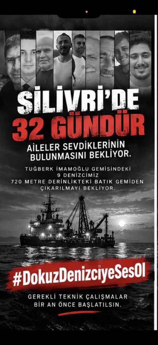 nevzatyuksel2's tweet photo. Günler geçiyor, ailelerin bekleyişi devam ediyor. 720 metre derinlikte bulunan batık için hangi teknik imkânlar uygulanabiliyorsa değerlendirilsin. #DokuzDenizciyeSesOl 
@UABakanligi
 
@a_uraloglu
 
@TC_icisleri https://t.co/L8wnvjcxbE