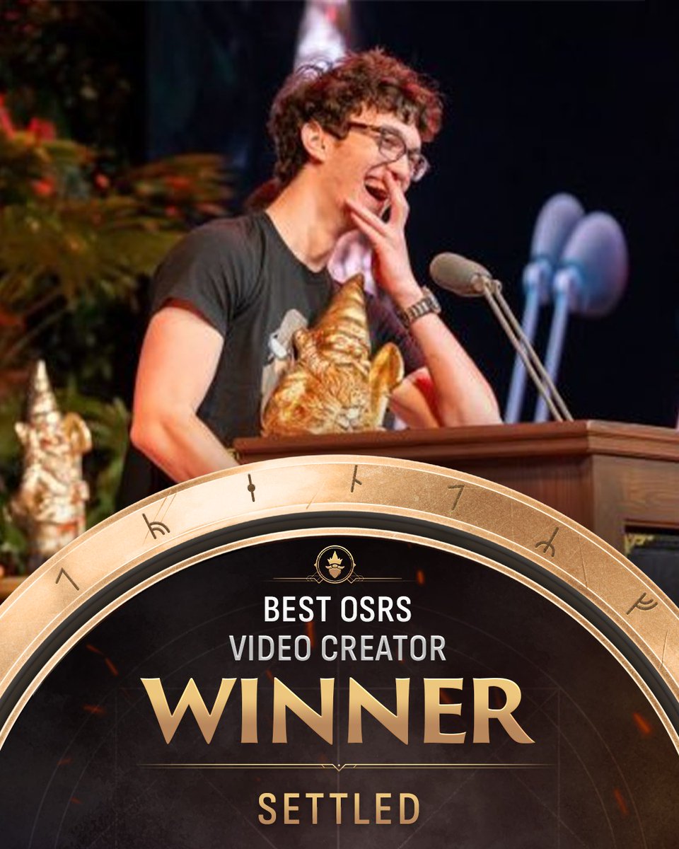RuneFest's tweet photo. Here are the video creators who really stood out on your second screen this year! 📺

The winners are...

@SettledRS for Best OSRS Video Creator
@ProtoxxYT for Best RuneScape Video Creator
@madseason_ for Best New OSRS Video Creator
Jolly Austin RS for Best New RuneScape Creator https://t.co/2ZFYKLiZfJ