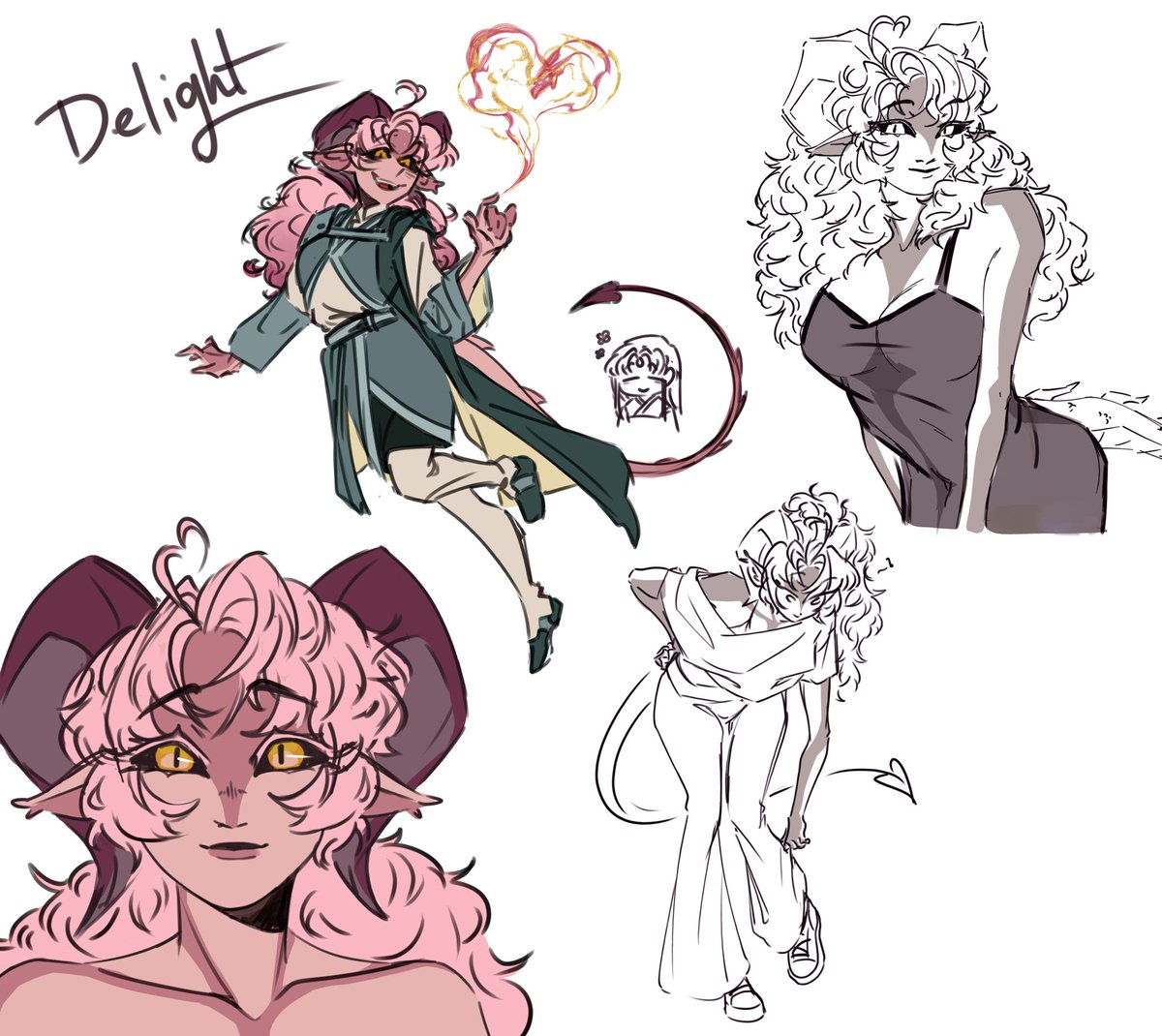 Kakes_Cake_Shop's tweet photo. Tiefling concept for a strixhaven campaign
 #dnd https://t.co/lCSHuHnnaw