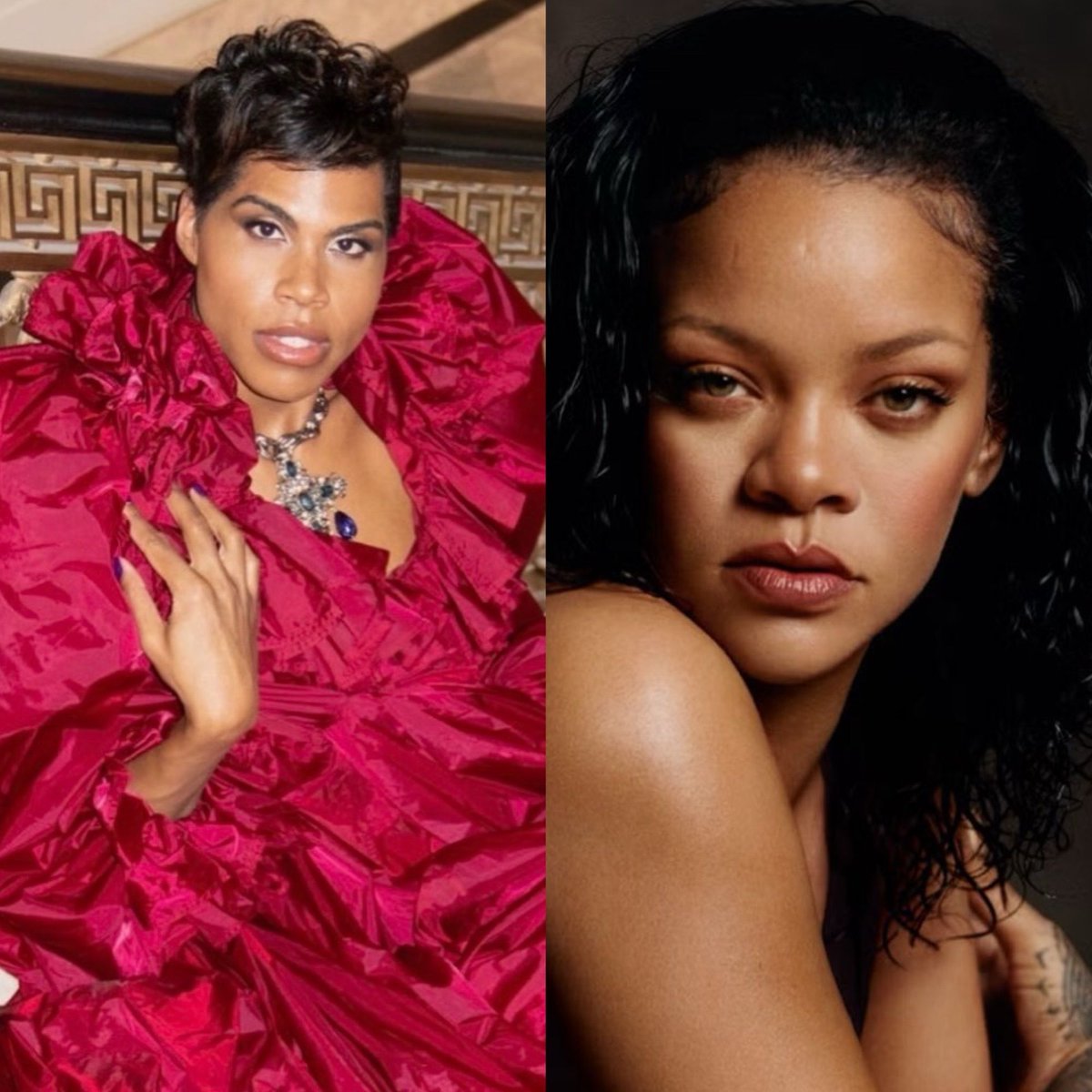 PopCrave's tweet photo. Rihanna comments “damn.” on a video of EJ Johnson getting blocked by security from entering his Paris hotel.

Her reaction comes after Johnson posted a TikTok commenting on Rihanna being late for the Dior Fashion Show. https://t.co/Xh1K8xoiEz
