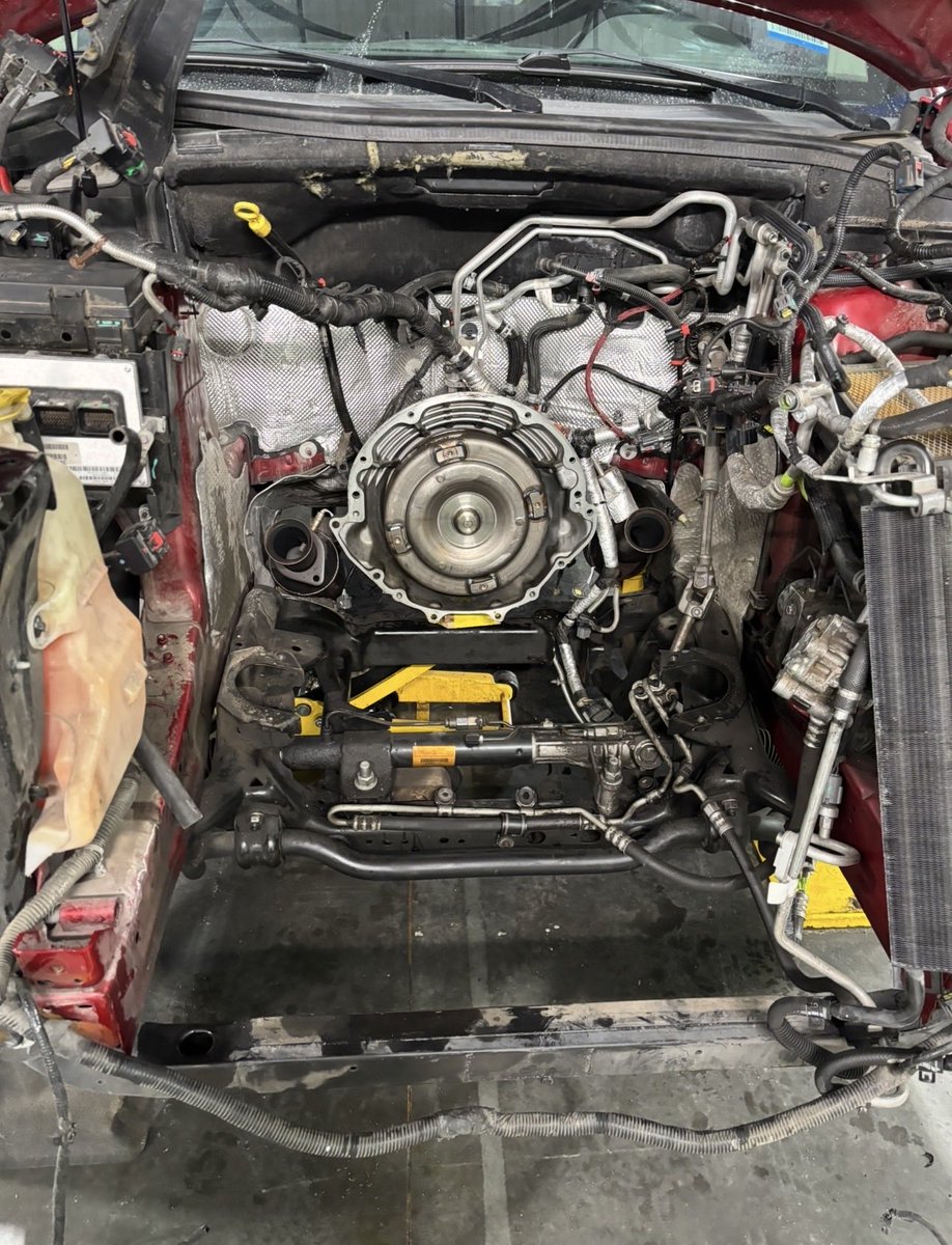 GRuntMeta's tweet photo. Automotive and web3 🔧 📊 

Gonna post more of what I do as a mechanic alongside the crypto projects I support

I do more wrenching than chart watching anyways, maybe that’s why I keep round tripping🤣🤣

Old Dodge engine out and the new one ready to chain up ⛓️‍💥 https://t.co/O9DJwI5dm3