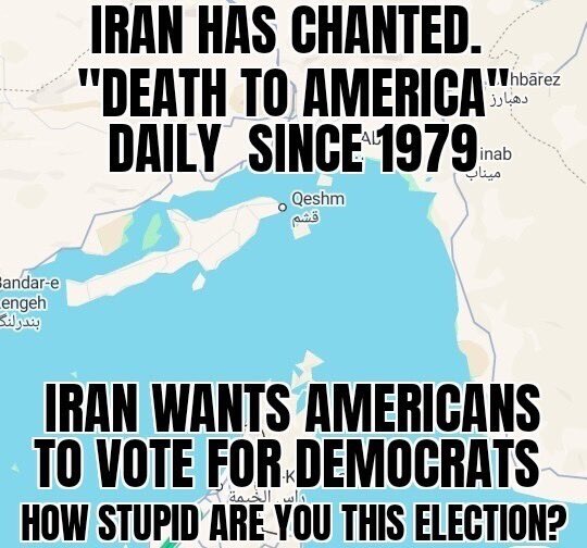 mickitiki's tweet photo. Democrats haven’t rejected the IRGC endorsement. What does that tell you? Wake up people and vote RED. https://t.co/OqCTJ8u1je