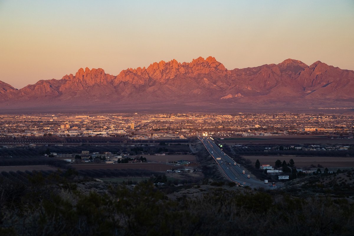 NewMexico's tweet photo. Towering over Las Cruces, the Organ Mountains are a diverse mountain range consisting of a variety of different botanical and geological features!
#NewMexicoTrue https://t.co/asDaAcAX9s