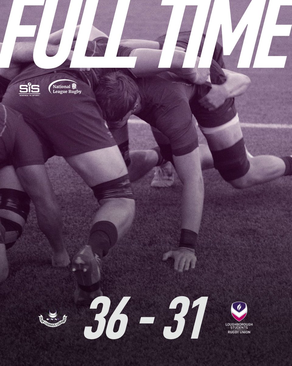 LboroRugby's tweet photo. FULL TIME
Wasn't meant to be away at Clifton this afternoon...boys led until late into the second half with the hosts taking the win 👏
36-31
#nationalleaguerugby #CLIvsLOU #africanviolet #lwow https://t.co/307XK5dALb