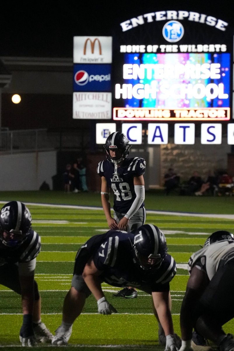 GBoatwright's tweet photo. Great 38-19 region win for Enterprise against Smiths Station! Went 5/5 on extra points and a 26 yard field goal. #agtg
@_Mike_McCabe @OneOnOneKicking @AL6AFootball @Alabama_Varsity @HallTechSports1 @EHS__Football @Stan1HoustonAlt @CoachFortney https://t.co/9eRJwR42yD