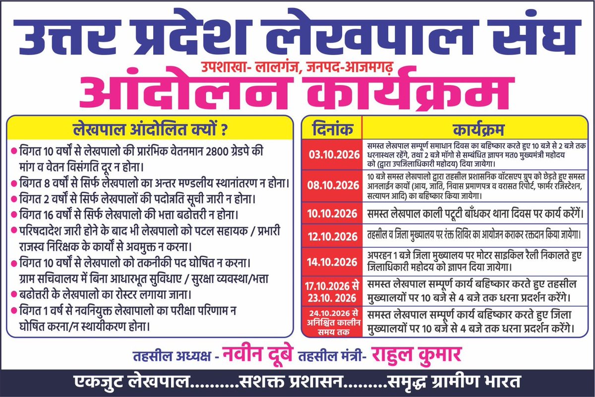 arvinddixit0909's tweet photo. #लेखपाल_की_मांग https://t.co/PW03zsiVom