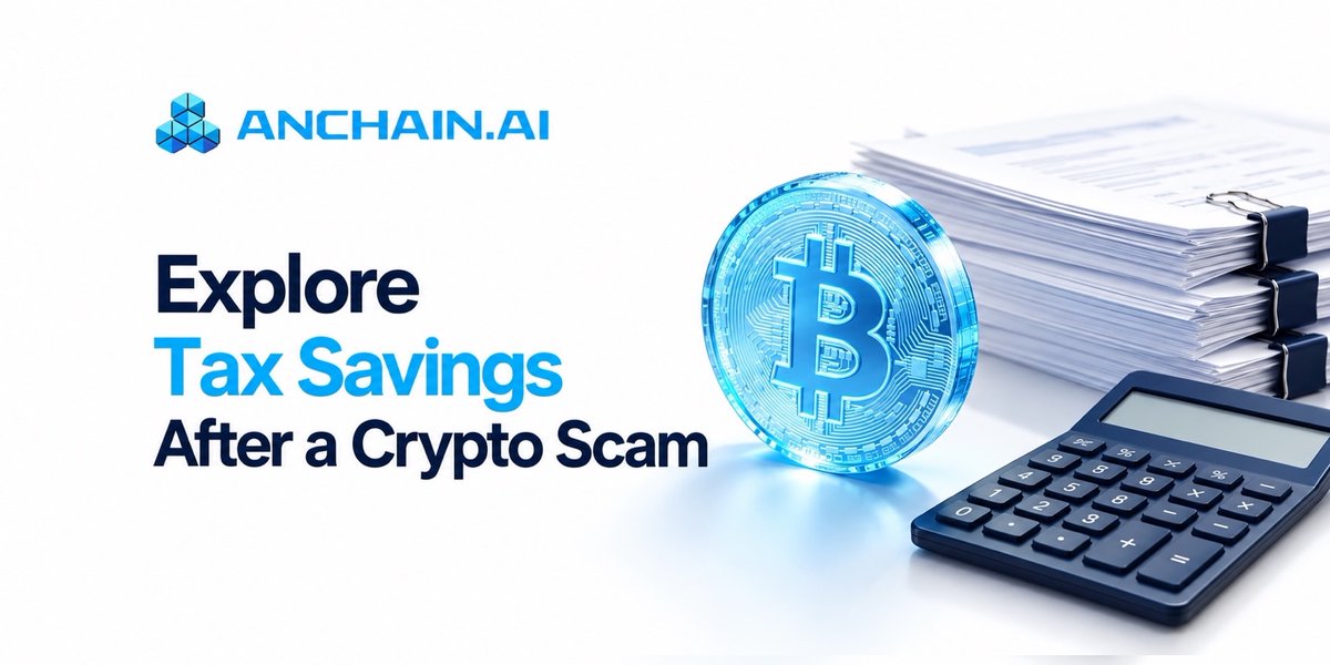 AnChainAI's tweet photo. You may qualify for IRS tax relief and save thousands $$$ if your lost crypto to a scam.
Eligibility and savings vary.
Read more: 
https://t.co/M5Ai7vZ3lz https://t.co/cArHXIRtH1