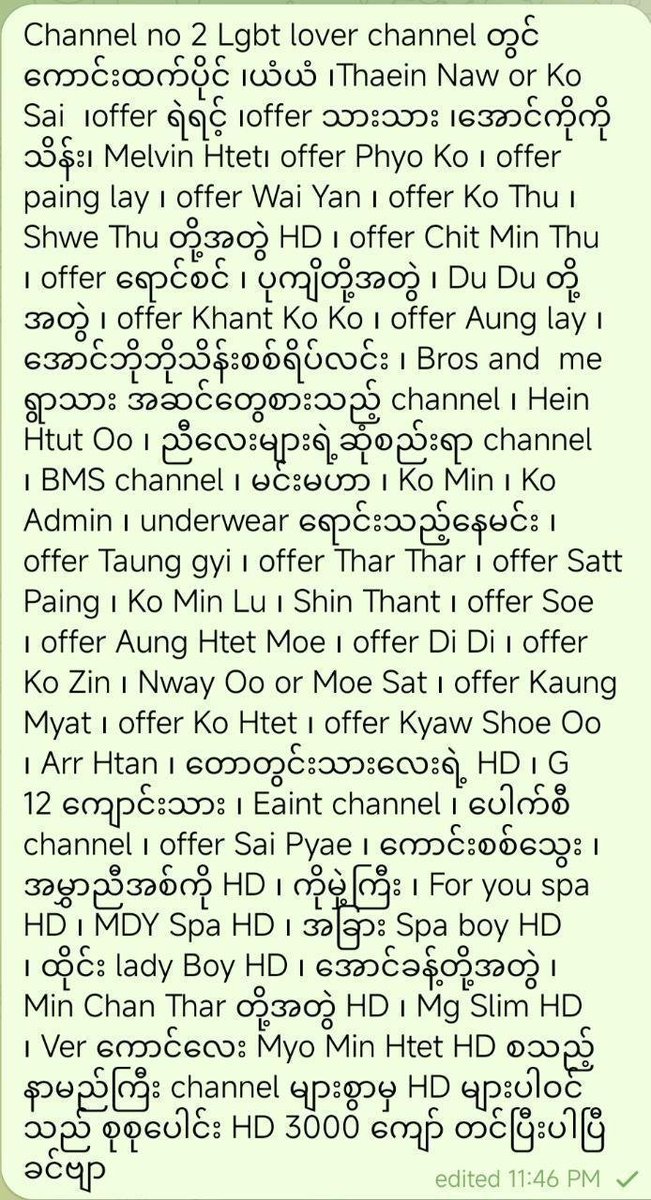 kokolinmg0muy's tweet photo. Channel no 2 lgbt lover channel မှာ ထိုင်းမှာအလုပ်လုပ်နေသည့် ver ကောင်လေးရဲ့ HD အစအဆုံးတင်ထားပါတယ် မြန်မာဖင်လိုး HD အရှည် 3000 ကျော်တင်ပြီး မန်ဘာကြေး 25000 ကျပ် မန်ဘာသက်တမ်းခြောက်လ @utunnaing725 ကို ဆက်သွယ်ပါ https://t.co/QfgResuVML