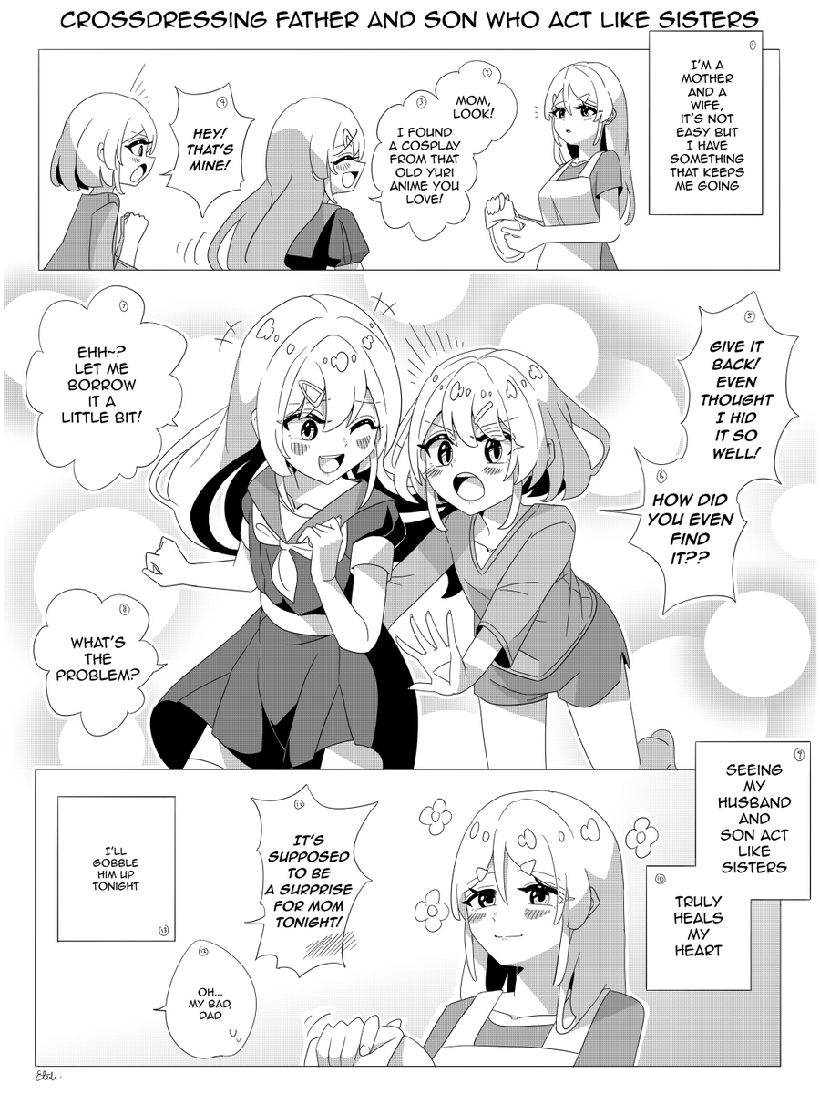 EthelChamomile's tweet photo. Crossdressing father and son who act like sisters https://t.co/NpLynXqP4j