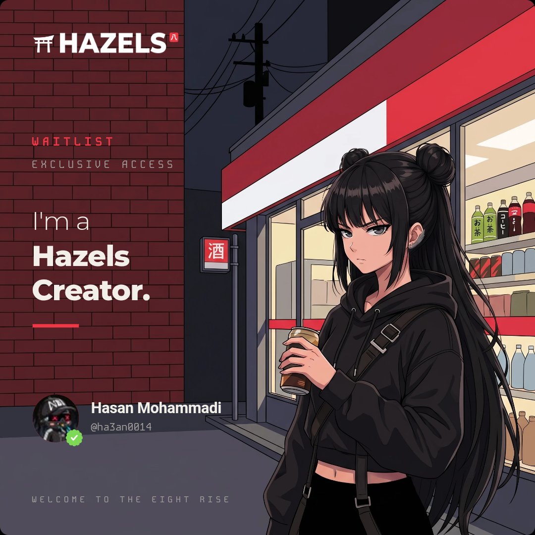 ha3an0014's tweet photo. I'm a Hazels Creator — I'm on the Waitlist. @0xhazels #WEAREHAZELS

https://t.co/WIuyscUw5Z https://t.co/NQqzPARxkE