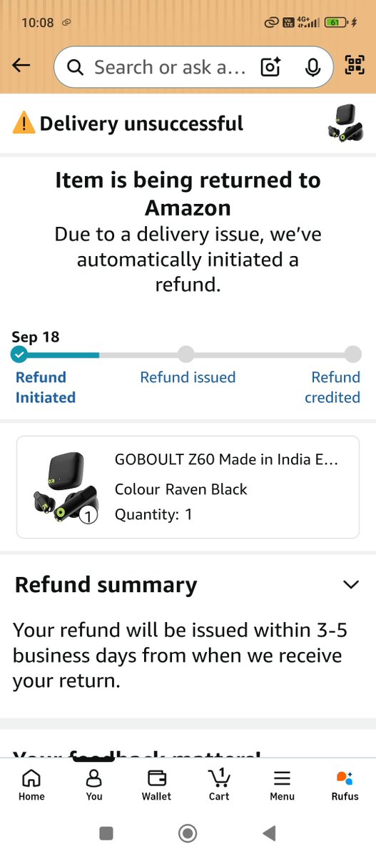 s_fuse's tweet photo. So, again this is pathetic @amazonIN @AmazonHelp. Firest they gave mental harrasment by not delivering on time &amp; then they lied to refund amount in 5 days. It's now more than 15 days. Does a MNC take so much time to refund money? Why should I need to check it? @jagograhakjago https://t.co/46EIqREW03