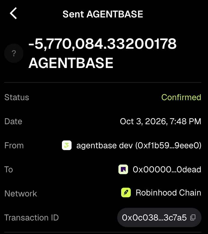 tryagentbase's tweet photo. 100% dev supply burnt. https://t.co/heFLiUyVO9