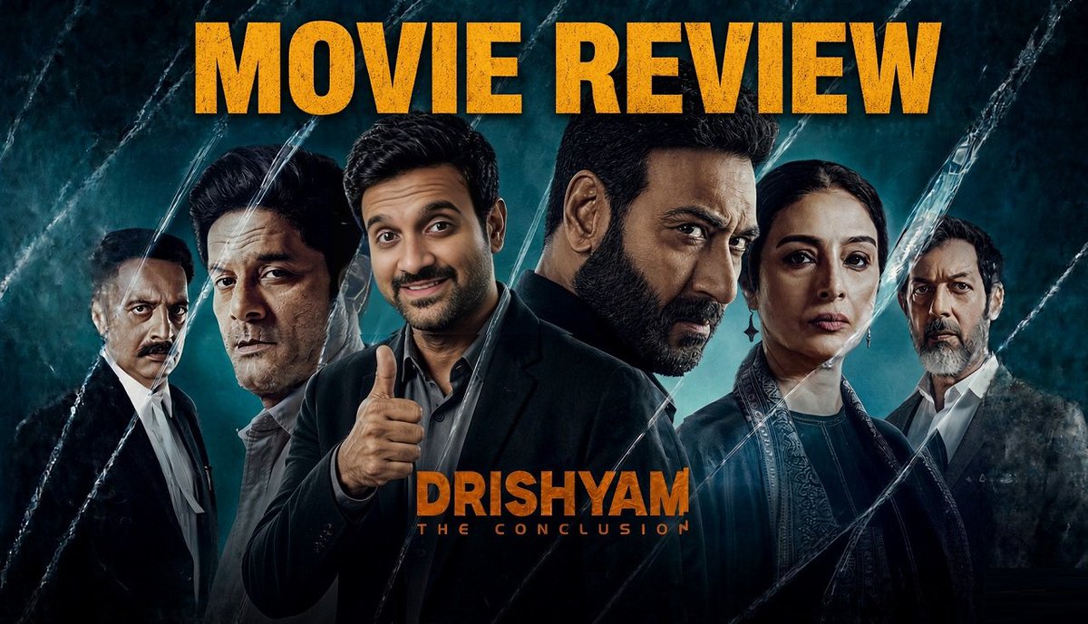 karthickkrishna's tweet photo. #DrishyamTheConclusionReview - https://t.co/ZmZnEJkdgk
#DrishyamTheConclusion #DrishyamTheConclusionMovieReview #Drishyam3Review #Drishyam3HindiReview #DrishyamHindiReview #AjayDevgn #Tabu #Jaideep #AbhishekPathak #ShriyaSaran #KaKisTalkies https://t.co/ZhFmPbgytT