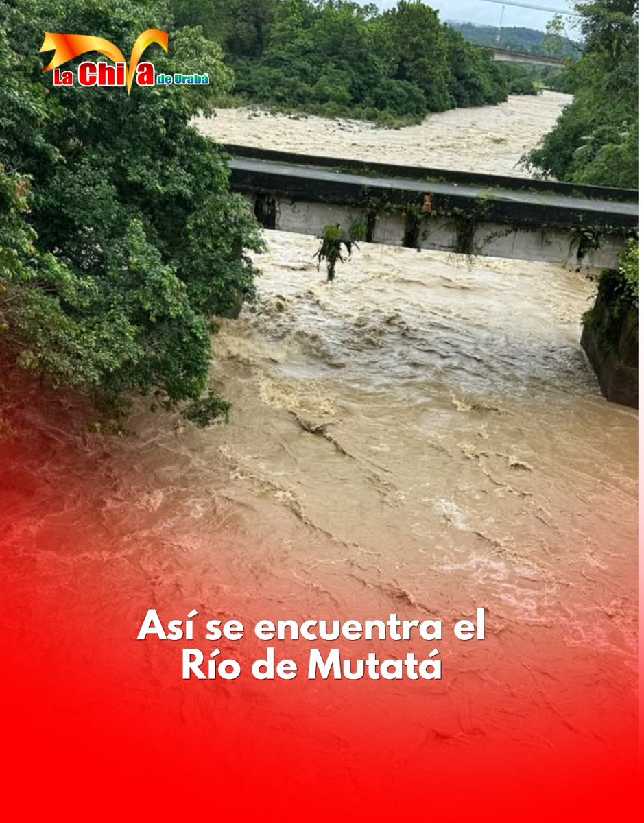 LaChivadeUraba's tweet photo. Así se encuentra el Río de Mutatá. https://t.co/HoqasmLlsX