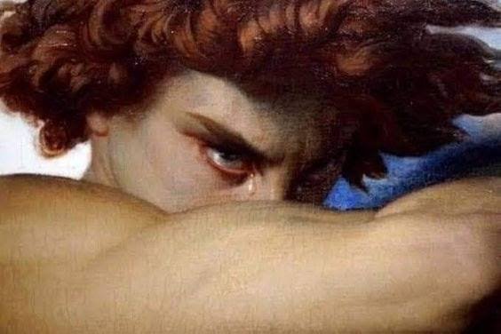 nadynette8's tweet photo. Also, I remember thinking he resembled a living embodiment of the painting " The Fallen Angel, but more shattered and lost than raging.🥹
#AtaYaşat #Teoman https://t.co/HJ0WTdRhNV