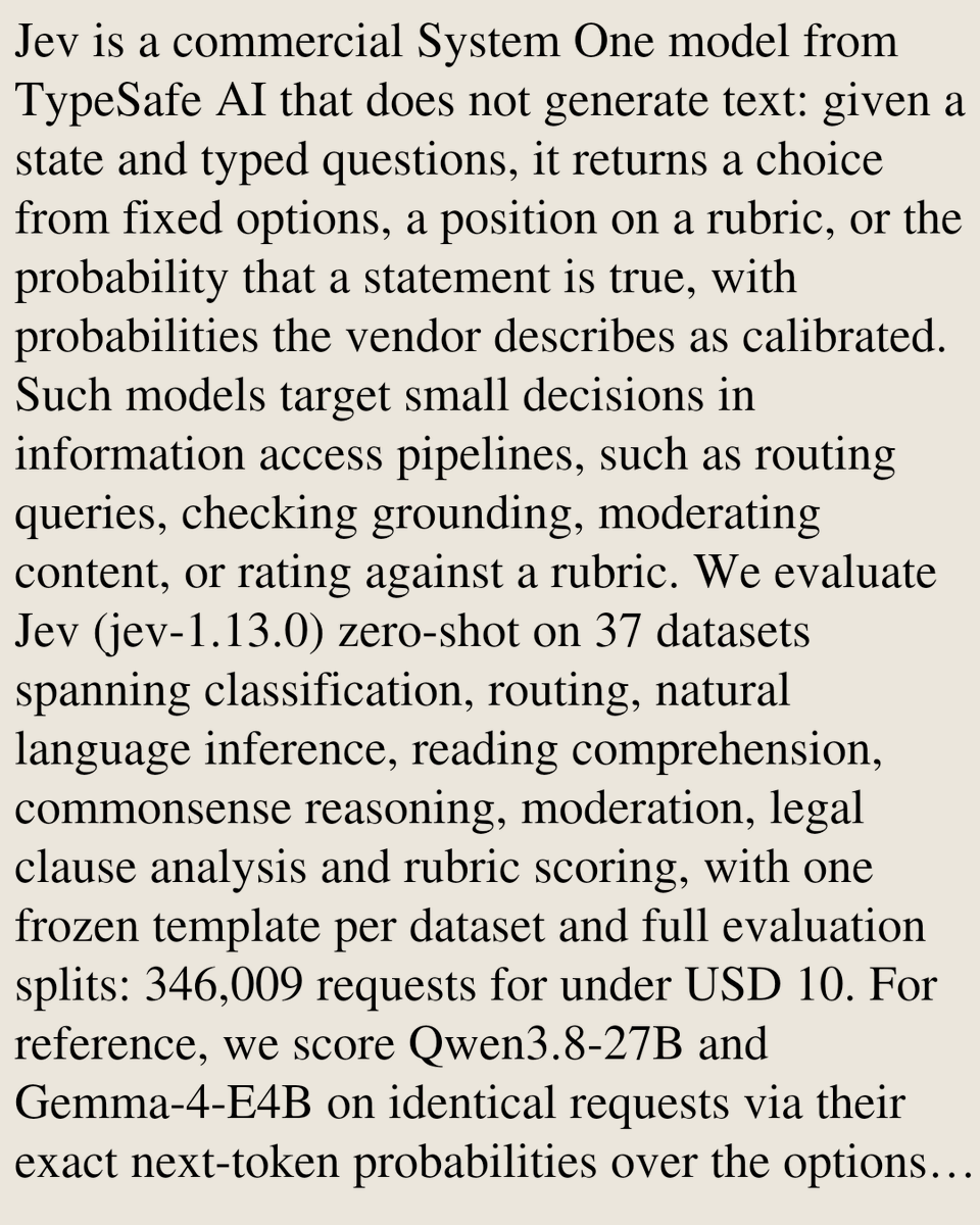 HEI's tweet photo. Evaluating and Benchmarking the System One Model Jev

Tobias Deußer, Lorenz Sparrenberg, Rafet Sifa
https://t.co/xyTyhdqacQ [𝚌𝚜.𝙲𝙻 𝚌𝚜.𝙰𝙸] https://t.co/C35gjfTeqJ