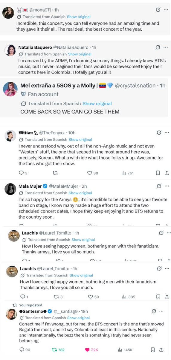 Aurorahi78's tweet photo. LOCALS ARE EVERYWHERE PRAISING BTS, THEIR PERFORMANCE, THE CONCERT, THE ENERGY—EVERYTHING!!! BTS REALLY LEFT THEM SPEECHLESS.😭 AND NOW LOCALS ARE ASKING BTS TO GO THERE MORE OFTEN??? 😭I WISH I COULD POST EVERY SINGLE PRAISE I’M SEEING BECAUSE THERE ARE SO. MANY. 😭 https://t.co/EYq34L9FMV