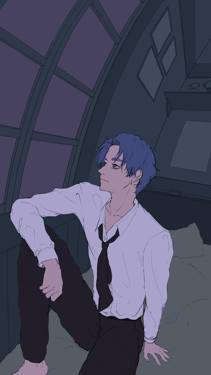 kaki_p_SS's tweet photo. 夜って難しい
＃イラスト https://t.co/zRida49IMS