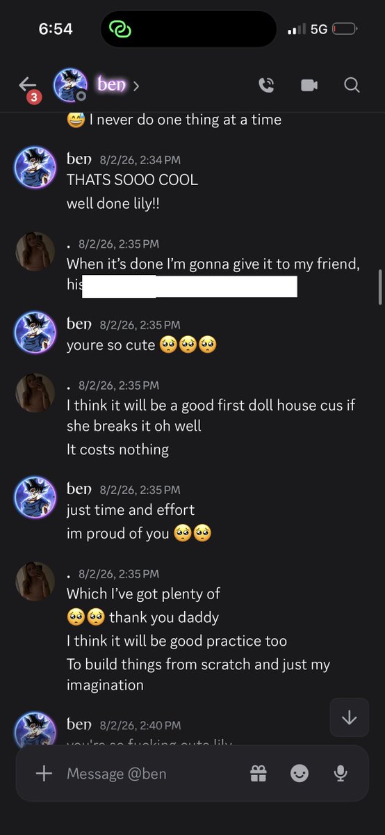 shaksb66's tweet photo. @GossipBobba 2/3 “Ben isn’t real” is an interesting response to conversations with a Ben account in April, May AND August. Apparently the imaginary friend had excellent attendance. The screenshots show those exchanges, though they don’t verify who ran the account. https://t.co/FSk7CydsQE
