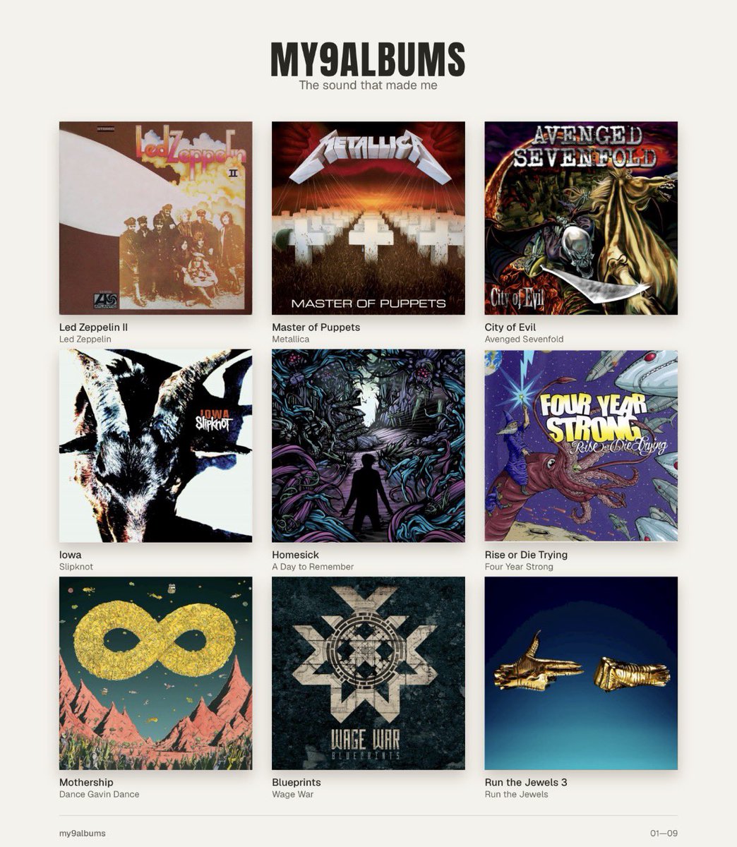 Discog_Pod's tweet photo. What if I said the albums that shaped me weren’t any deep cuts, but the gateway albums that introduced me to new styles https://t.co/H7qUlEMJB1