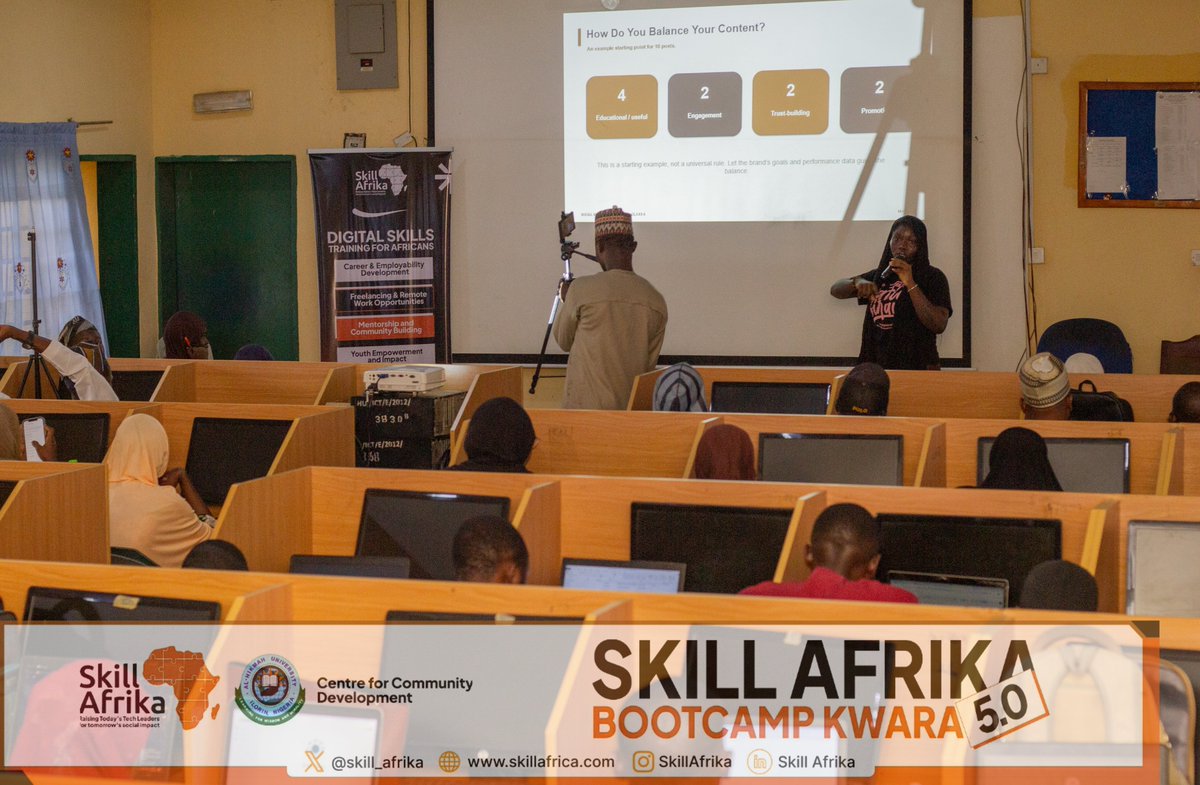 skill_afrika_'s tweet photo. Our BootCamp is moving fast. π₯
We've completed the second week of impact-filled sessions aimed at upskilling participants.
To our participants, how has it been so far?
#SkillAfrika #SkillAfrikaBootcamp #Kwara50 #DigitalSkills #KwaraState #Ilorin #YouthEmpowerment https://t.co/O6Ip3DmJ7I