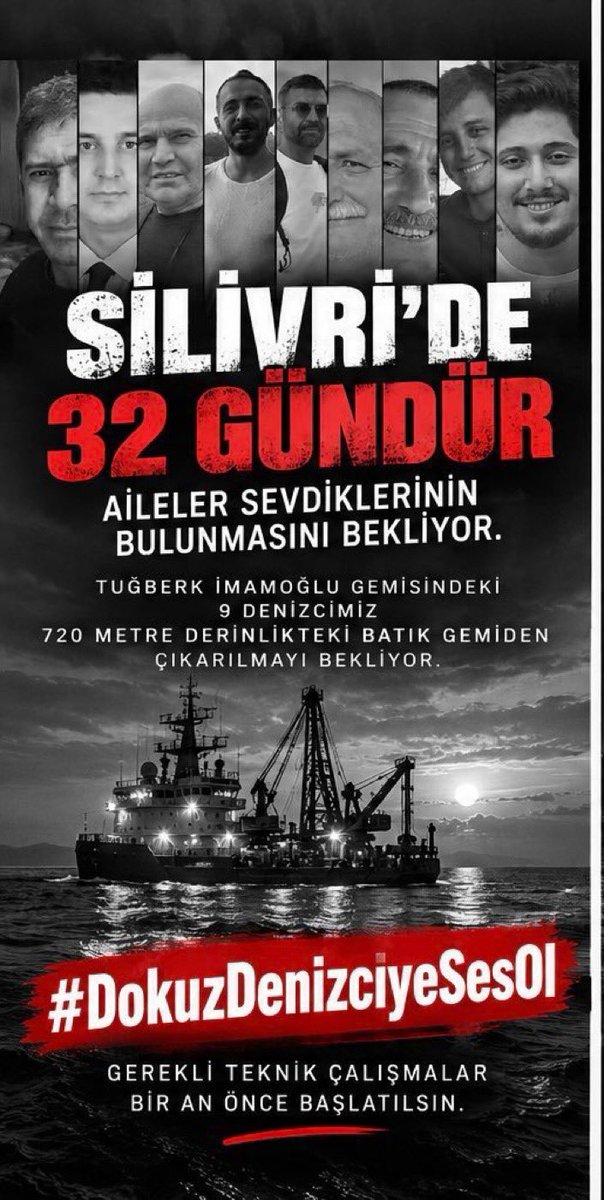 Emre0t's tweet photo. Ailelerin bekleyişine sessiz kalmayalım. 9 denizcimize ulaşılması için uzmanların uygulanabilir gördüğü bütün teknik seçenekler değerlendirilsin. #DokuzDenizciyeSesOl 
@UABakanligi
 
@a_uraloglu
 
@TC_icisleri https://t.co/QnLwYlf2MT