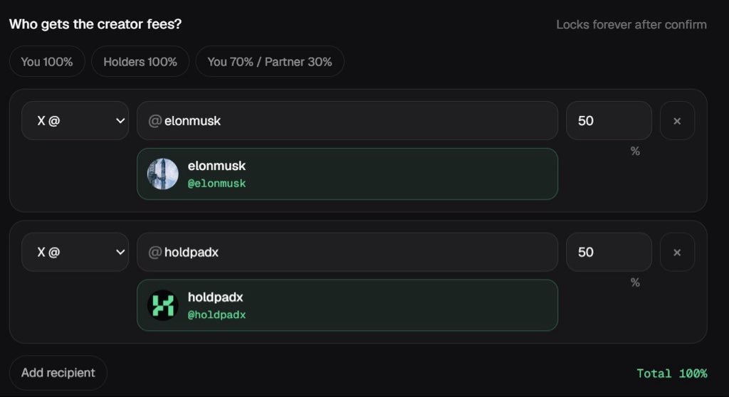 HoldPadX's tweet photo. Did you know at Holdpad you can split fees to wallets + multiple X handles and GitHub in one token creation?

We are proud to be the first to achieve this. https://t.co/YAEDE3MLOX