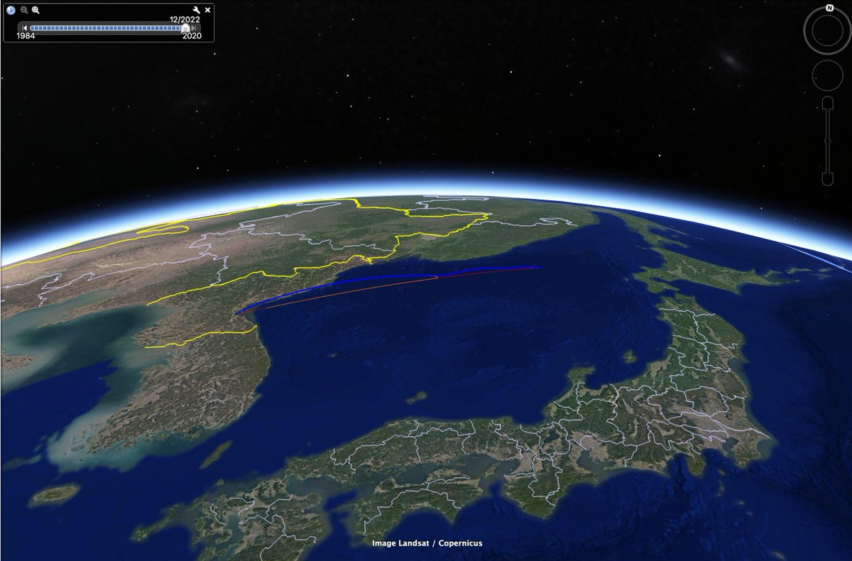 ArmsControlWonk's tweet photo. Maybe the trajectory was a little more out to sea. https://t.co/X2Uki73Tcp