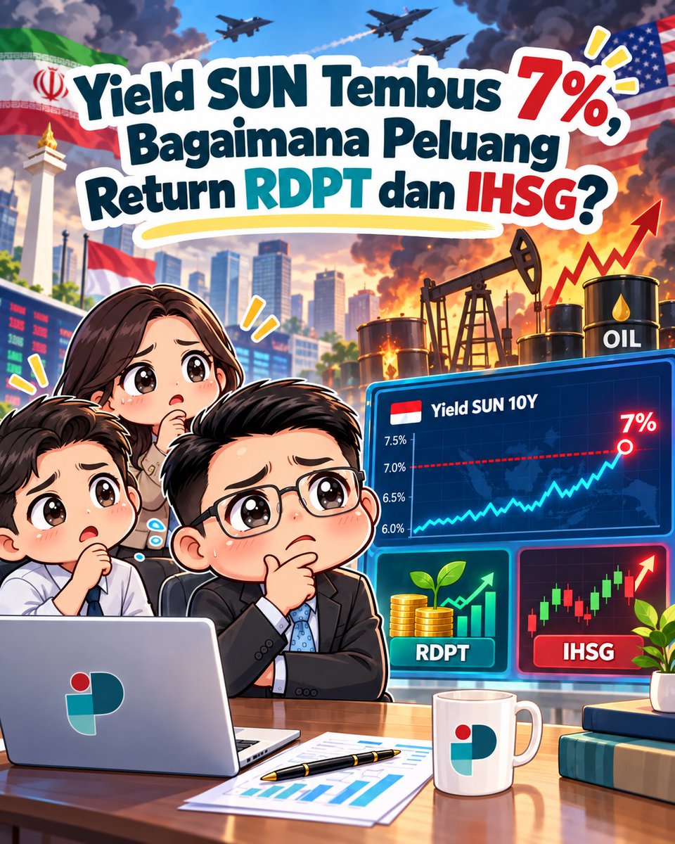 Rudiyanto_zh's tweet photo. Perang Iran–AS masih berlanjut, Minyak di atas 100 dolar, dan inflasi tinggi

Yield SUN kembali tembus 7%. Harus khawatir, atau justru ini saatnya masuk?

Dengan data historis 2010–September 2026, saat yield di atas 7%, begini peluang return reksa dana pendapatan tetap dan IHSG https://t.co/nMFy48Lafu