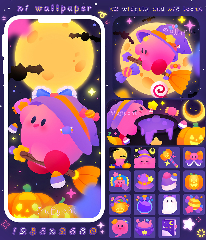 puffychii's tweet photo. All my spooky phone themes 💜🎃✨ https://t.co/8Apf0CYtPq