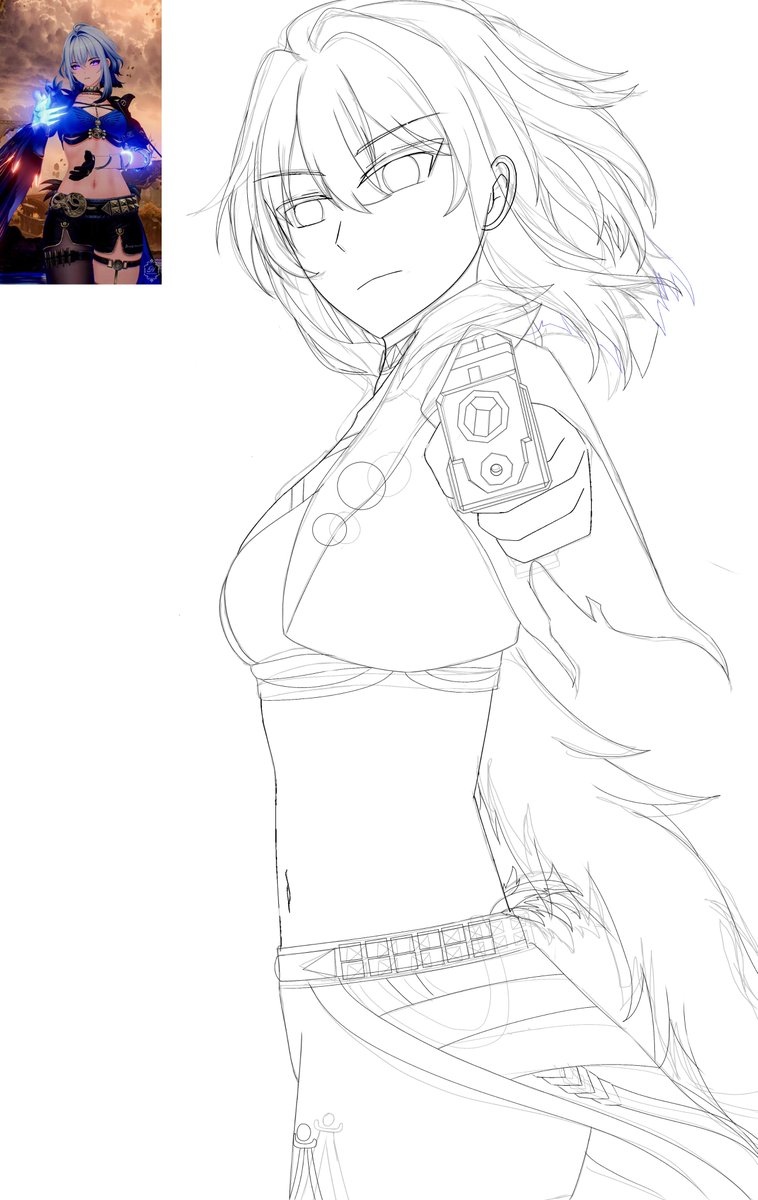 Zanmiyaaz's tweet photo. Galbrena sketching 

#wutheringwaves #galbrena https://t.co/DVePwdn9wX
