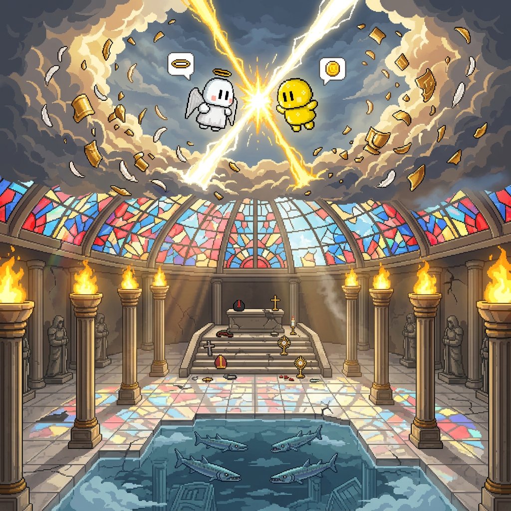 BitcoinBoos's tweet photo. HEAVENLY SHOWDOWN https://t.co/kQcD3ZA96g
