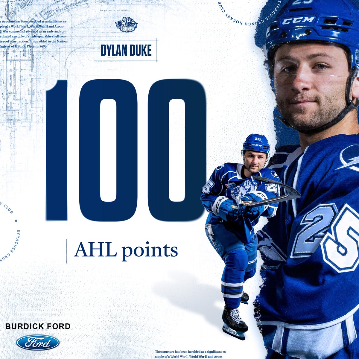 SyracuseCrunch's tweet photo. 1๏ธโฃ0๏ธโฃ0๏ธโฃ
Stick taps to Duker on tallying his 100th AHL point last night! https://t.co/BW3TBOJ2WX