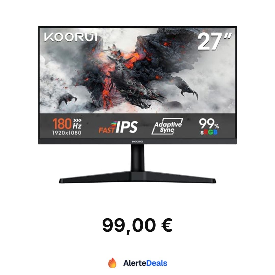 AlerteDeals's tweet photo. 🔥 Top 5 du jour — encore en stock
1/ KOORUI Écran PC Gamer 24 Pouces…
2/ Calor Pro Express Ultimate Cent…
3/ KOORUI Écran PC Gamer 27 Pouces…
4/ Oral-B Dentifrice Professional…
5/ Spirella Poubelle de Salle de B…
Liens en réponses 👇
#publicité #bonsplans #amazon https://t.co/3fyF2TobQ7