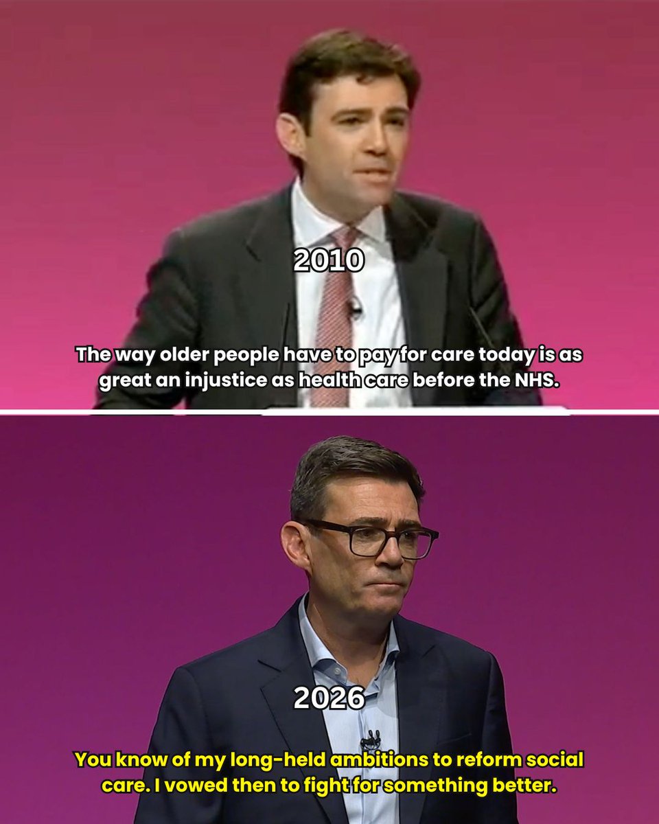 UKLabour's tweet photo. Andy Burnham's been talking about fixing social care in Britain for a long time.

Now, as Prime Minister, he’ll build a National Care Service, free at the point of use, to give older people the care they deserve. https://t.co/nUiXflDZNH
