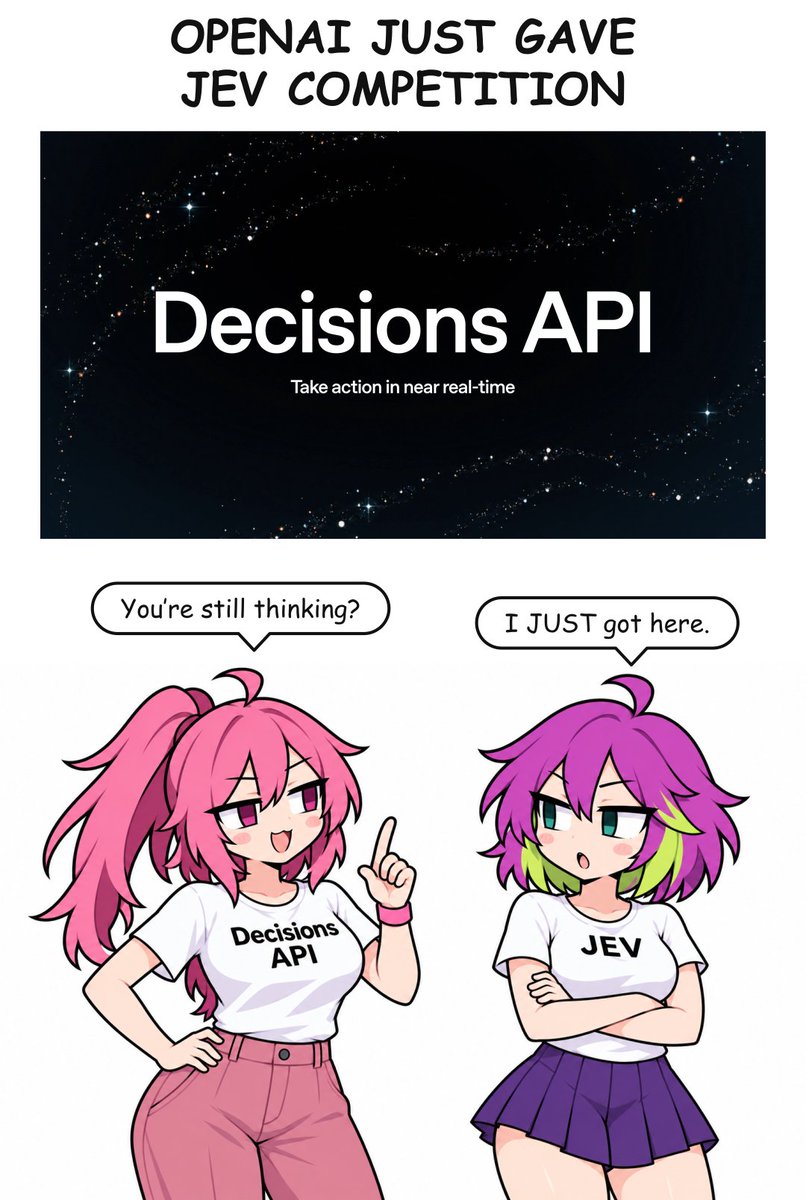 thatlevco's tweet photo. OpenAI's Decisions API gives Jev a new rival in fast AI decisions https://t.co/vuRhkPhxAO