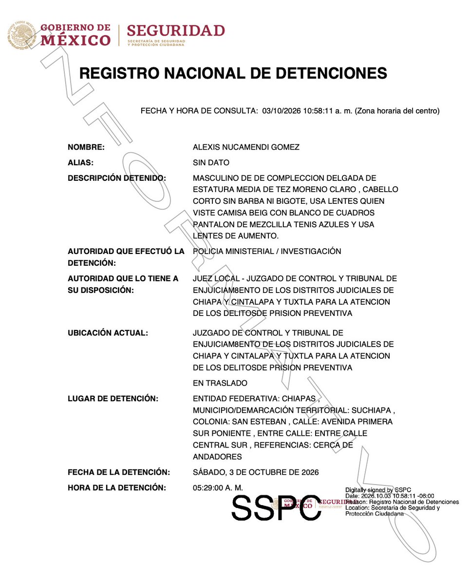 azucenau's tweet photo. 🚨 #Ahora | Detienen al alcalde morenista de Suchiapa, Jorge Lorenzo Lara Cordero, así como al exalcalde del municipio Alexis Nucamendi Gómez.

De acuerdo con los primeros reportes, fuerzas estatales y federales mantienen un operativo en el municipio.

📹@GabyCoutino | 📄 RND https://t.co/Q4ZjkZjpfb