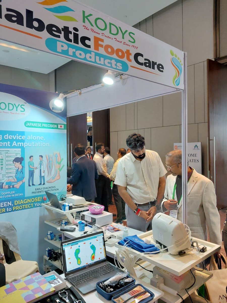 kodymedical's tweet photo. Day 2 #DFSICON 2026 | Stall Booth GSC 11
A screening Doppler confirms flow. A diagnostic Doppler detects disease.
In diabetics with arterial calcification, an ABI alone can leave severe ischemia hidden.
Hence Diagnostic Doppler useful for assessing
#VascularHealth https://t.co/6a237YEDOX