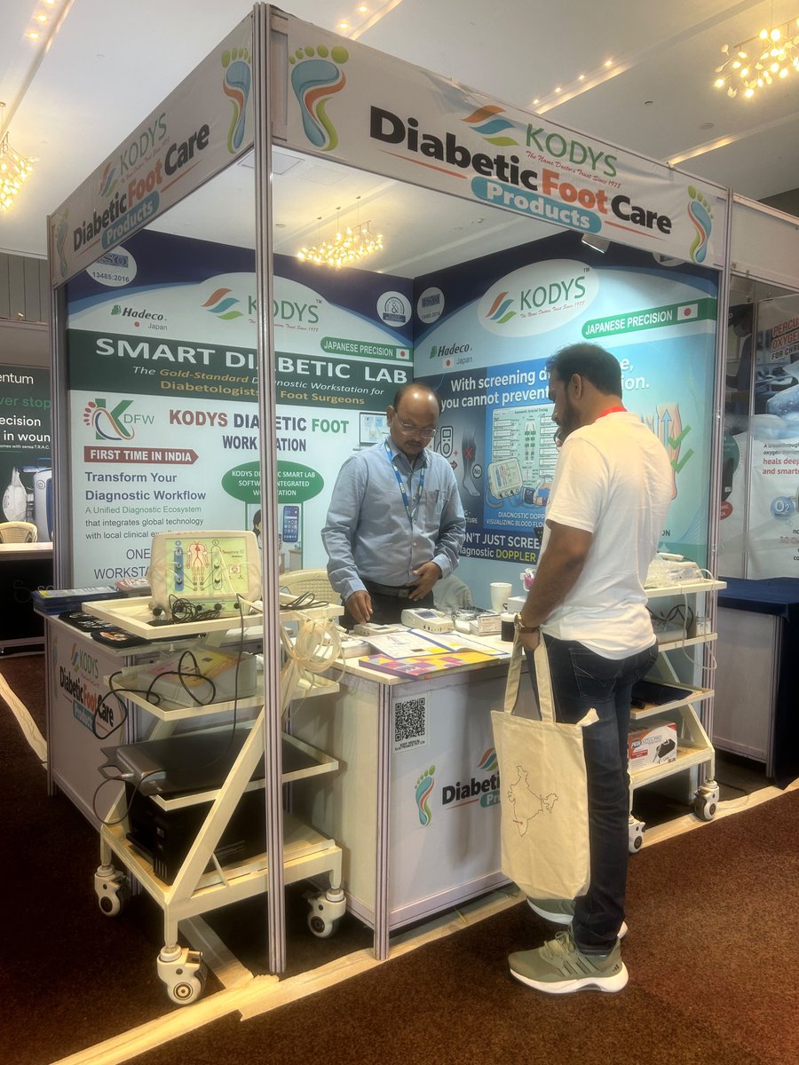 kodymedical's tweet photo. Day 2 #DFSICON 2026 | Stall Booth GSC 11
A screening Doppler confirms flow. A diagnostic Doppler detects disease.
In diabetics with arterial calcification, an ABI alone can leave severe ischemia hidden.
Hence Diagnostic Doppler useful for assessing
#VascularHealth https://t.co/6a237YEDOX