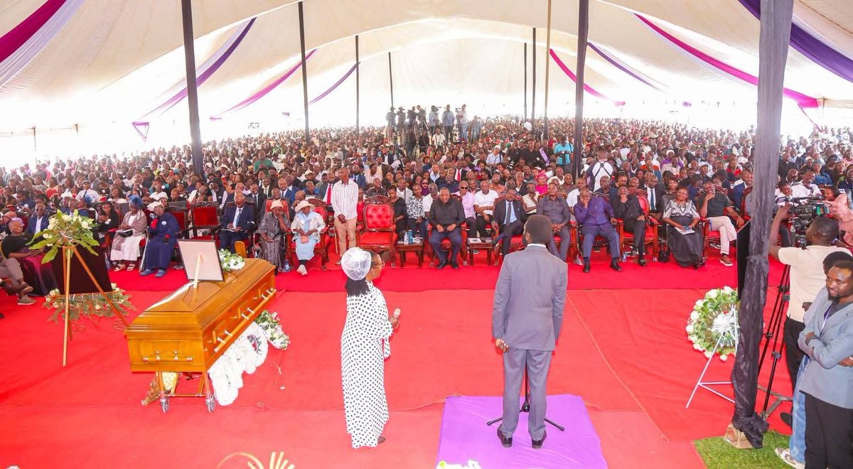 methumuhia's tweet photo. Earlier today, I joined family, friends and leaders at the burial service of Mwalimu Jackson Karua, father to PLP Party Leader Hon. Martha Karua.

I conveyed the condolence message from my party leader H.E. Rigathi Gachagua, EGH and DCP party. 

In my remarks, I emphasized... https://t.co/vb23ZcLb7A