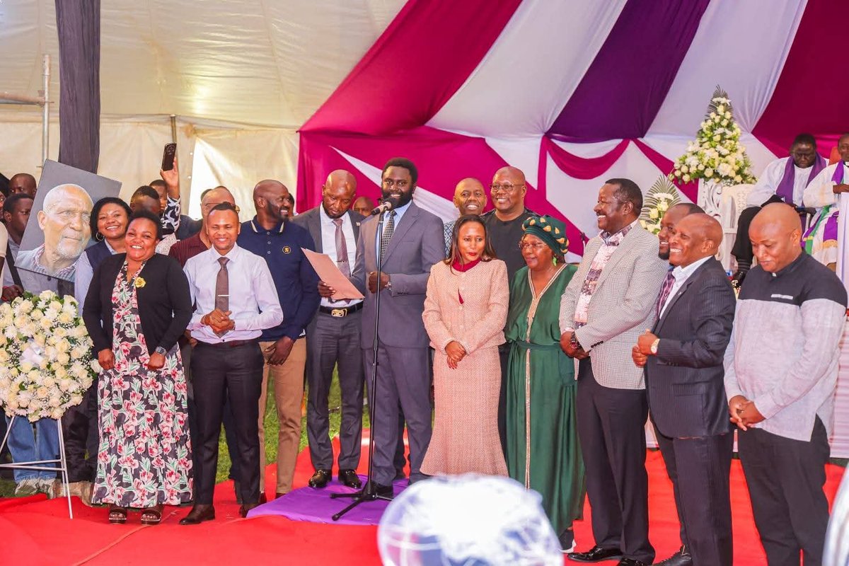 methumuhia's tweet photo. Earlier today, I joined family, friends and leaders at the burial service of Mwalimu Jackson Karua, father to PLP Party Leader Hon. Martha Karua.

I conveyed the condolence message from my party leader H.E. Rigathi Gachagua, EGH and DCP party. 

In my remarks, I emphasized... https://t.co/vb23ZcLb7A