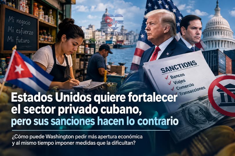 SalomnMontoya1's tweet photo. 📷📷 #EEUU quiere fortalecer el sector privado cubano, pero sus sanciones hacen lo contrario.
¿Cómo puede #Washington pedir un sector privado cubano más fuerte mientras sus propias medidas terminan dificultando las condiciones en las que ese sector necesita operar? (1/2) https://t.co/3SZntSssyS