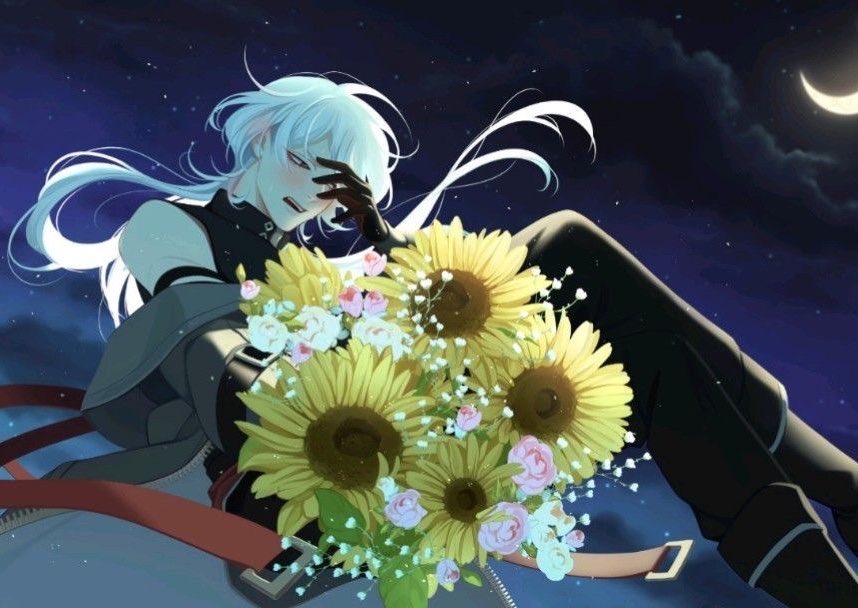 becissleeping's tweet photo. POV: You are getting married tomorrow and obsessed with dating sim visual novels so you partially make your bouquet inspired by your favorite grim reaper < 3

- for the longest time my favorite flowers are sunflowers ever since I was small 🌻

#ADWD #adatewithdeath https://t.co/nJK4LQ6r61
