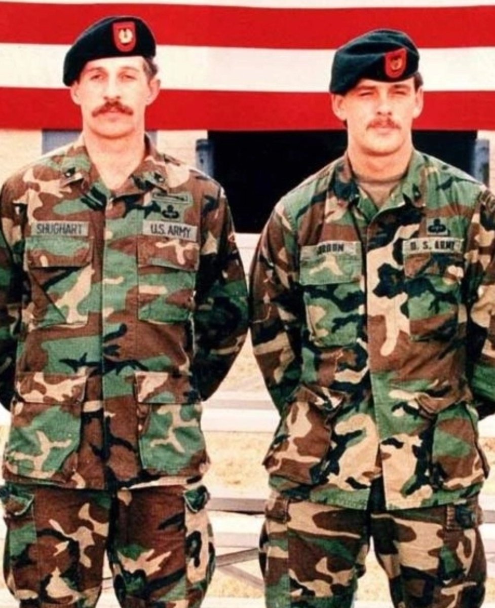 specialopsmag's tweet photo. 33 years ago today, on October 3, 1993, during the Battle of Mogadishu, Delta Force operators Gary Gordon and Randy Shughart were flying over the city in a Black Hawk, providing cover for Task Force Ranger. 

After one helicopter was shot down, a second, Super 64, with CWO Mike Durant at the controls, was hit by an RPG and crashed in a neighborhood swarming with militia. Ground forces could not reach the site. Gordon and Shughart asked three times to be inserted, and permission was finally given.

They fast-roped in roughly 100 meters from the wreck, armed with sniper rifles and sidearms, and fought their way to the crash. They pulled the badly injured Durant from the cockpit, set up a perimeter, and held off a much larger force until their ammunition ran out. Both were killed. Durant was captured and later released, and without them, he almost certainly would have died in the wreckage.

On May 23, 1994, they became the first Medal of Honor recipients since the Vietnam War, and the only soldiers from Operation Gothic Serpent to receive it. Their citations record actions above and beyond the call of duty under intense enemy fire, and a choice to go in when no one else could. 

They would not leave a comrade behind, and 33 years later, that choice is still the standard.

Never forgotten.