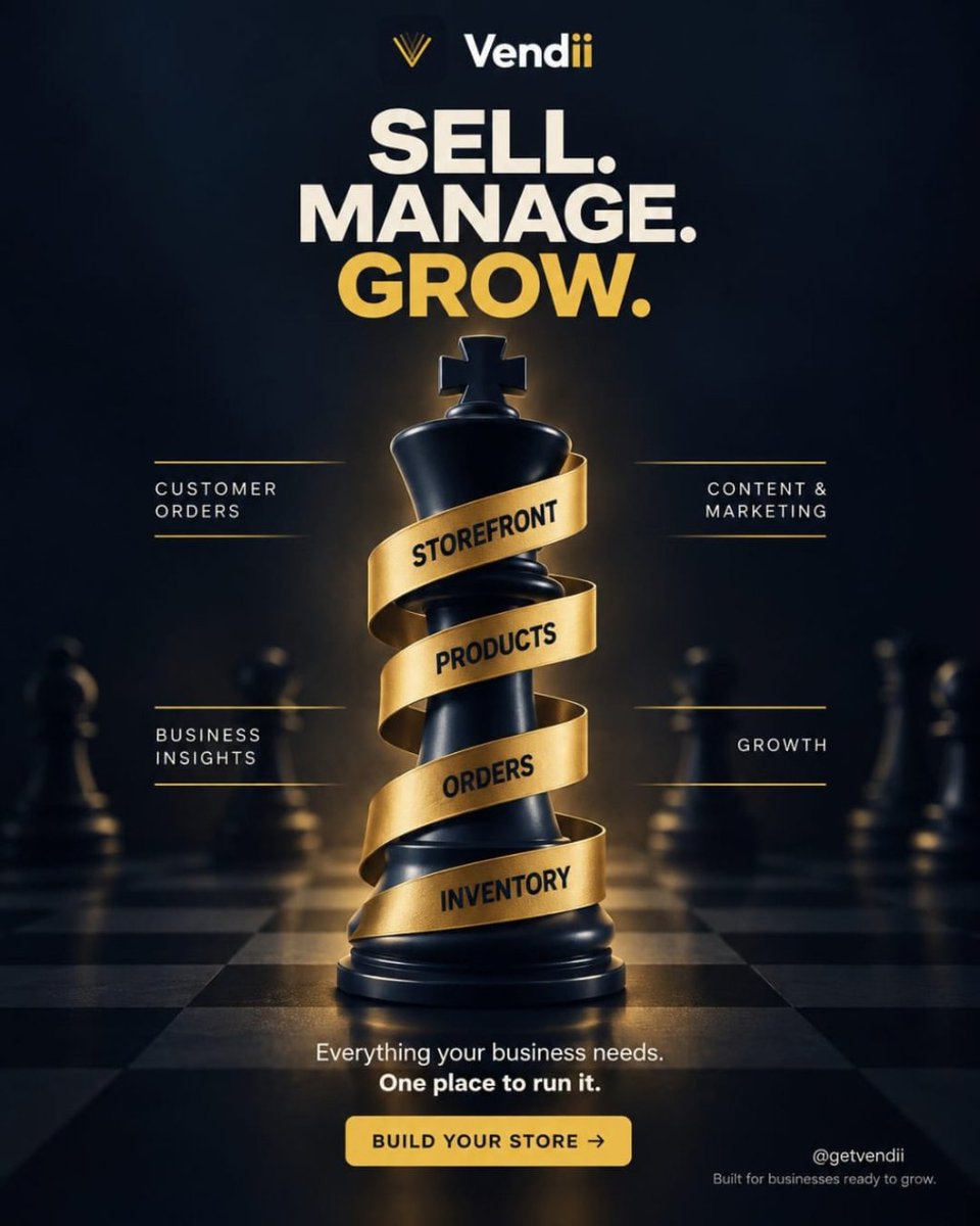 getvendii's tweet photo. Vendii helps Nigerian entrepreneurs turn the WhatsApp chaos into a real, organised store. 📦✨
SELL MORE. REPLY LESS.
#Vendii #NigerianBusiness #WhatsAppBusiness #SmallBusinessNigeria #SellMore https://t.co/piNDRXTQS3