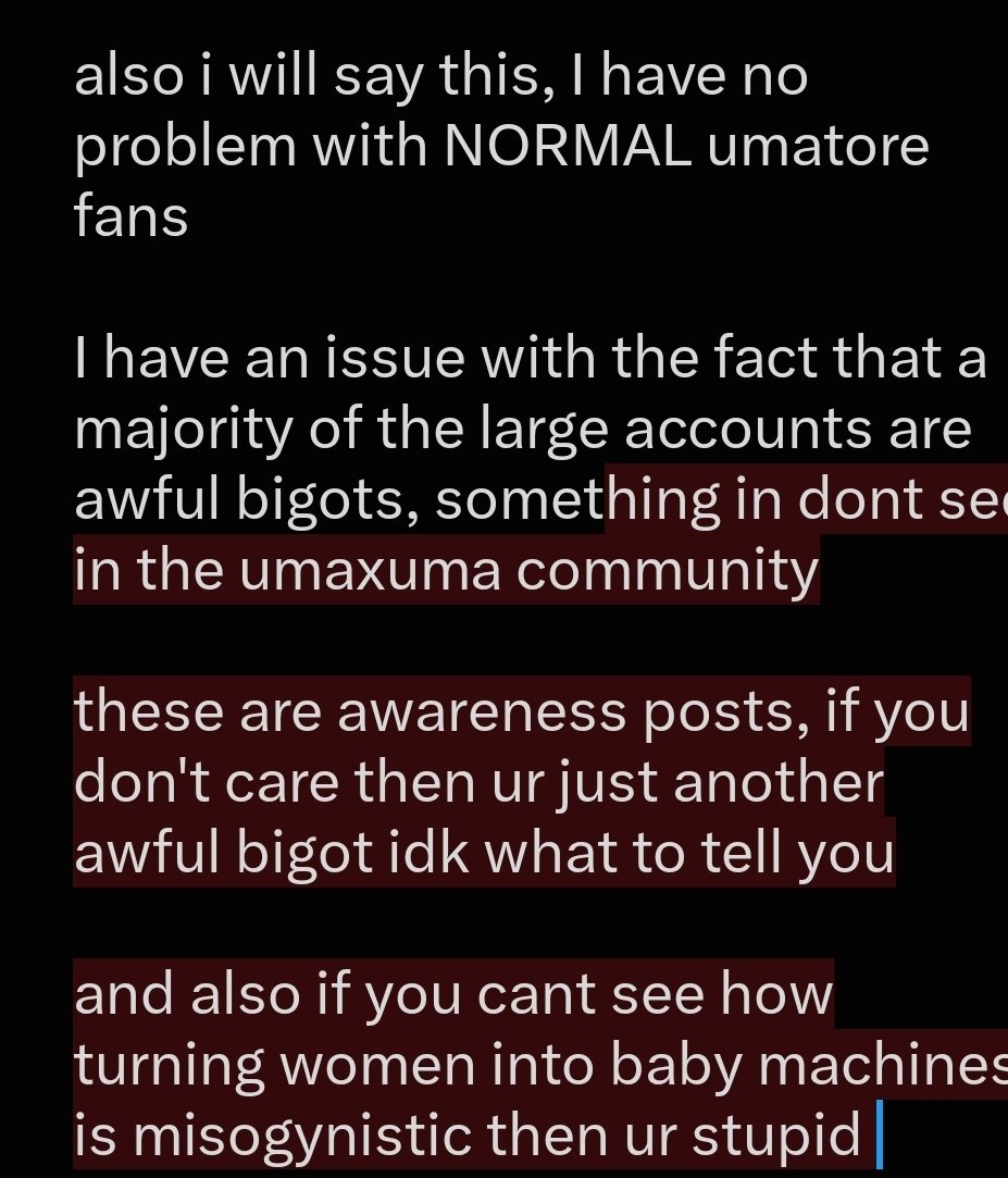 umatoreslop's tweet photo. only umatore fans would see an account exposing people for being racist/homophobic/pedophiles/transphobic as a bad thing 

also i ship some umas with the trainer myself, im just not an awful person, maybe you guys should learn from that 
#umatore #umamusume #umaxuma https://t.co/3Mwf1PXlrC