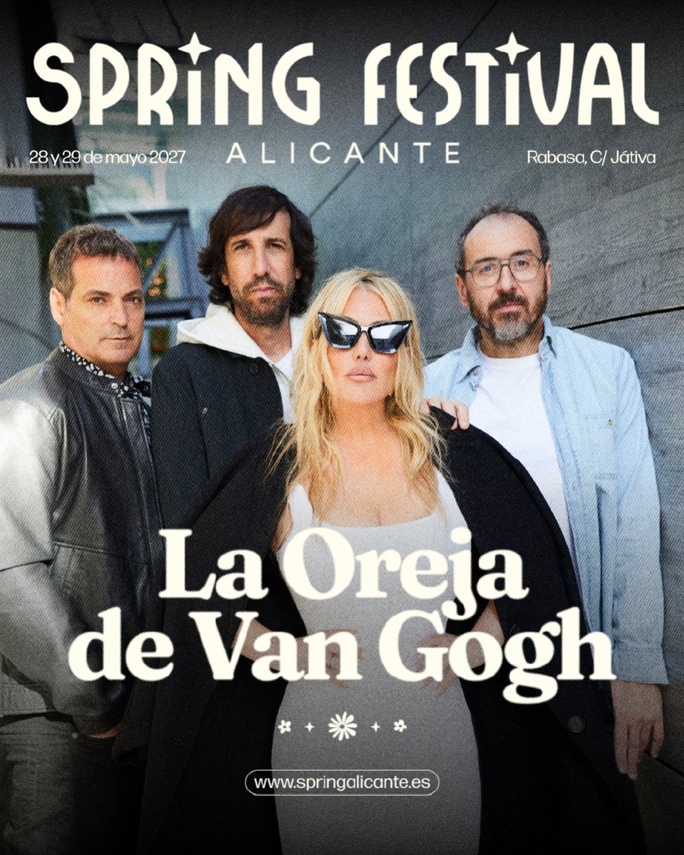 SpringAlc's tweet photo. "Te voy a escribir la canción más bonita del mundo... @laorejadevgogh "💖 ¡Pueeeees parece que ha gustado esta primera confirmación para el festival de la Primavera en Alicante! ¿Qué otras bandas queréis en el cartel! ¡Os leemos!

🎫Abonos en https://t.co/GwegVHFRq0 ¡Vente! https://t.co/msRPZRDSNQ