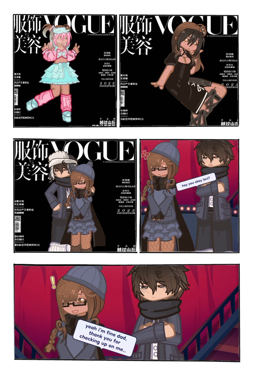 instantlee1's tweet photo. @C2nnIb0x huzzah, they changed their wigs for the photoshoot and took it off on the second page https://t.co/V9ARpx4kuK