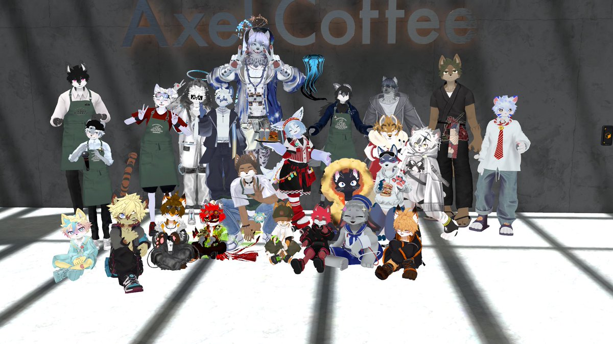no_tes_VRC's tweet photo. 今日はアクセルコーヒーさんにお邪魔しました～！
気になっていたのとフレンドさんが行くと聞いていたのでついて行ってみましたが楽しい時間を過ごせました！
＃アクセルコーヒー https://t.co/jNwRtN4rhP